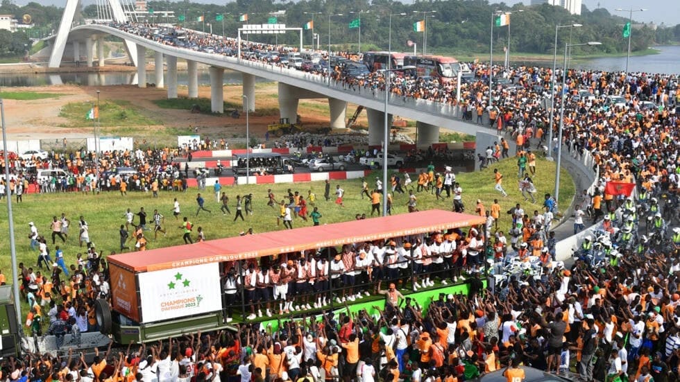 En Images : La parade triomphale des Éléphants à Abidjan avec le trophée de la CAN 2024